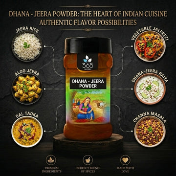 Dhana - Jeera Powder | Coriander Cumin Blend | Essential Curry Spice | Vegan | Natural | 365 Spicery