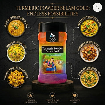 Turmeric Powder Selam Gold | Premium Culinary Spice | Natural Ingredients | Vegan | Pure | 365 Spicery