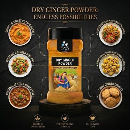Dry Ginger Powder | Sonth | Aromatic Digestive Spice | Natural Ingredients | Vegan | 365 Spicery