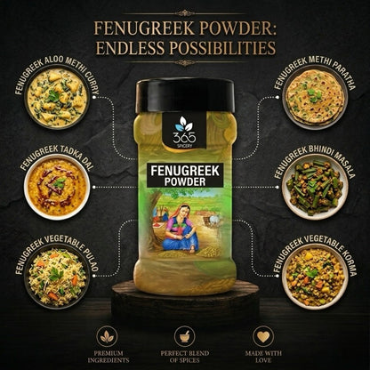 Fenugreek Powder | Methi | Traditional Indian Spice | No Artificial Flavours | Vegan | 365 Spicery