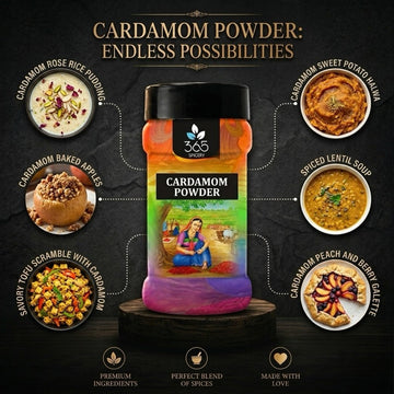 Cardamom Powder | Elaichi | Sweet Aromatic Spice | Premium Quality | No Artificial Colours | 365 Spicery