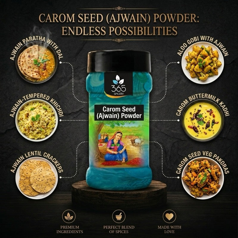 Carom Seed (Ajwain) Powder | Digestive Spice | Authentic Indian Flavour | Vegan | Natural | 365 Spicery