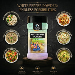 White Pepper Powder | Mild Heat Seasoning | Premium Quality | No Artificial Colours | Vegan | 365 Spicery