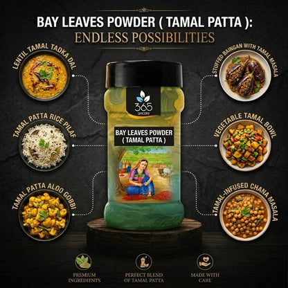 Bay Leaves Powder | Tamal Patta | Aromatic Herb for Curries | Gluten-Free | Natural | 365 Spicery