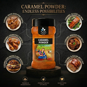 Caramel Powder | Sweet Baking Ingredient | Natural Flavouring | Gluten-Free | Premium Quality | 365 Spicery