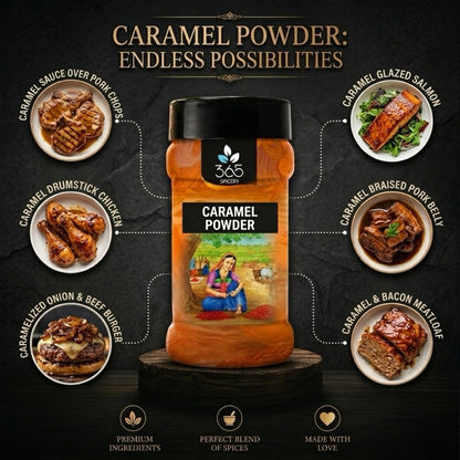 Caramel Powder | Sweet Baking Ingredient | Natural Flavouring | Gluten-Free | Premium Quality | 365 Spicery