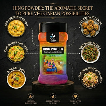 Hing Powder | Asafoetida | Authentic Digestive Spice | No Artificial Flavours | Vegan | 365 Spicery