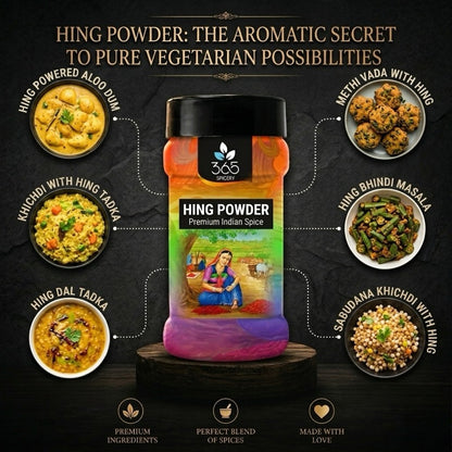 Hing Powder | Asafoetida | Authentic Digestive Spice | No Artificial Flavours | Vegan | 365 Spicery