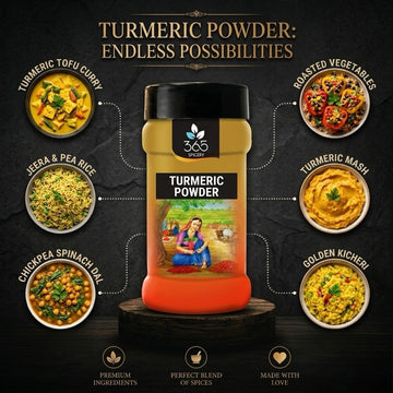 Turmeric Powder Alleppey | High Curcumin Spice | Premium Quality | Vegan | No Artificial | 365 Spicery