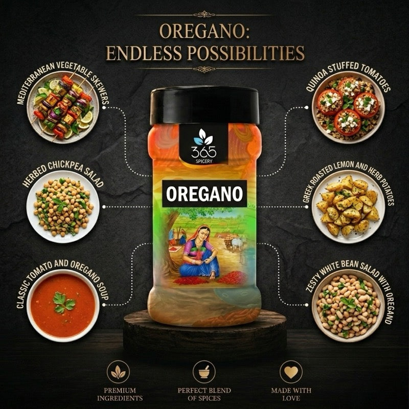 Oregano | Authentic Mediterranean Herb | Perfect for Pizza & Italian Dishes | Natural Ingredients | No MSG | 365 Spicery