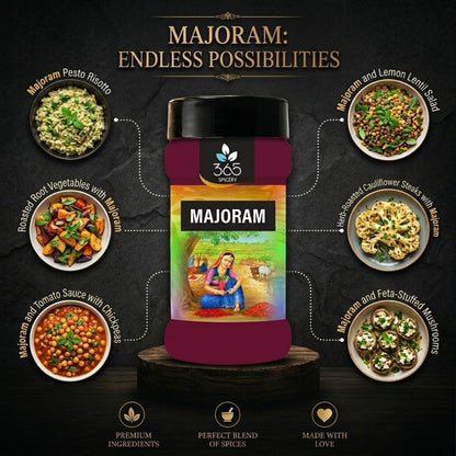 Majoram | Sweet Aromatic Herb | Perfect for Soups & Savory Grilled Dishes | Natural Ingredients | No MSG | 365 Spicery