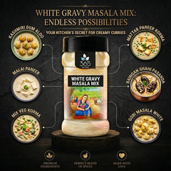 White Gravy Masala Mix | Mild Creamy Cashew Curry Base | Gluten-Free | No Artificial Colours | 365 Spicery