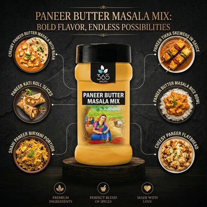 Paneer Butter Masala mix | Classic Creamy Curry Spice Blend | Gluten-Free | No Artificial Flavours | 365 Spicery