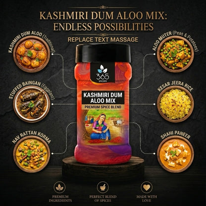 Kashmiri Dum Aloo Mix | Aromatic Traditional Spice Blend | Vegan | Premium Quality | No Preservatives | 365 Spicery