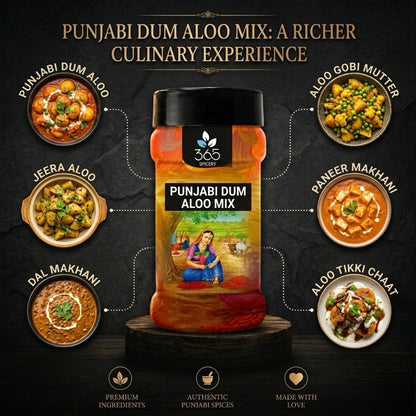 Punjabi Dum Aloo Mix | Rich Restaurant Style Gravy | Natural Ingredients | No MSG | Made in India | 365 Spicery