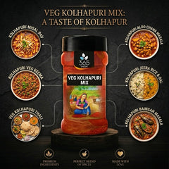 Veg Kolhapuri Mix | Spicy Authentic Indian Curry Base | Vegan | Gluten-Free | No Artificial Colours | 365 Spicery