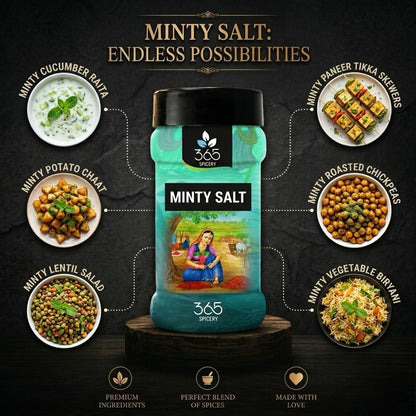 Minty Salt | Refreshing Culinary Seasoning | Natural Ingredients | Vegan | 365 Spicery