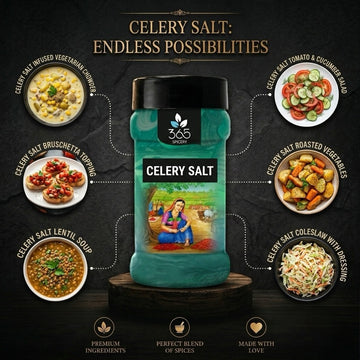 Celery Salt | Classic Savoury Seasoning | No Artificial Colours | Vegan | 365 Spicery