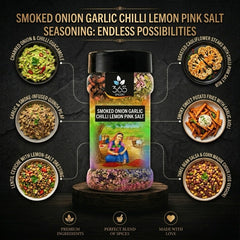 Smoked Onion Garlic Chilli Lemon Pink Salt | Complex Seasoning | Vegan | 365 Spicery