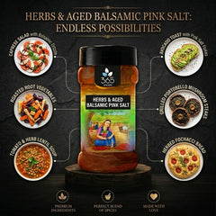 Herbs & Aged Balsamic Pink Salt | Gourmet Infusion | No Artificial Flavours | 365 Spicery