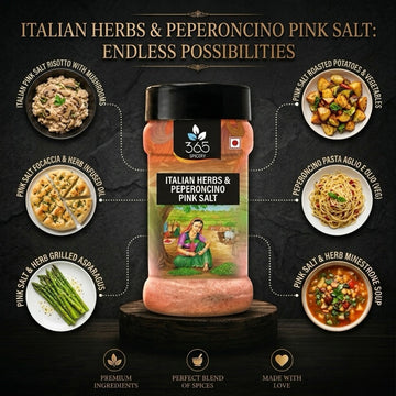 Italian Herbs & Peperoncino Pink Salt | Gourmet Blend | Gluten-Free | 365 Spicery