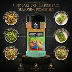 Mint Garlic Chilli Pink Salt | Refreshing Spicy Blend | Natural Minerals | 365 Spicery
