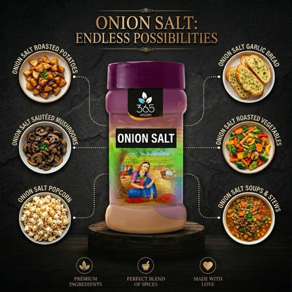 Onion Salt | Savoury Flavour Enhancer | Premium Quality | Gluten-Free | 365 Spicery