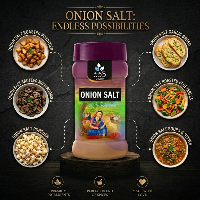 Onion Salt | Savoury Flavour Enhancer | Premium Quality | Gluten-Free | 365 Spicery