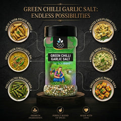 Green Chilli Garlic Salt | Spicy Aromatic Blend | Natural Ingredients | Vegan | 365 Spicery