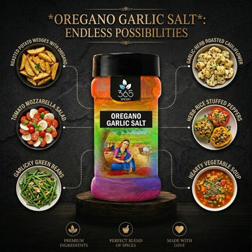 Oregano Garlic Salt | Mediterranean Herb Seasoning | No Artificial Flavours | 365 Spicery