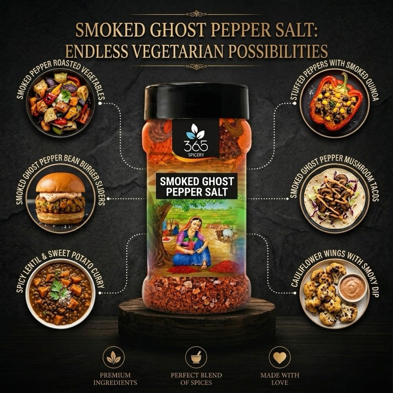 Smoked Ghost Pepper Salt | Intense Spicy Seasoning | Natural Ingredients | 365 Spicery