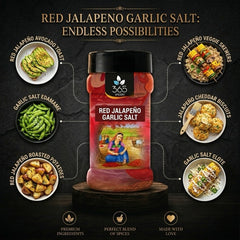 Red Jalapeno Garlic Salt | Bold Spicy Seasoning | No MSG | Natural Ingredients | 365 Spicery