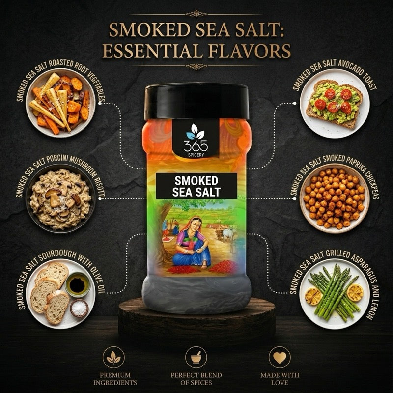 Smoked Sea Salt | Gourmet Wood-Fired Flavour | Natural Mineral Rich | Gluten-Free | 365 Spicery