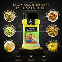 Lemon Powder | Zesty Dehydrated Citrus for Soups & Stews | No Artificial Colours | Made in India | 365 Spicery