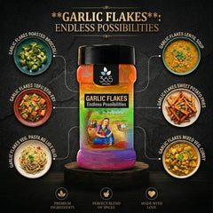 Garlic Flakes | Premium Dehydrated Seasoning for Ready-to-Cook | No MSG | No Artificial Flavours | 365 Spicery