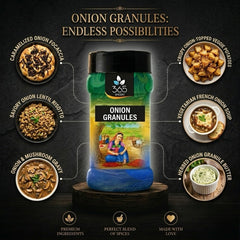 Onion Granules | Dehydrated Flavour Base for Soups & Stews | Vegan | Gluten-Free | No Preservatives | 365 Spicery