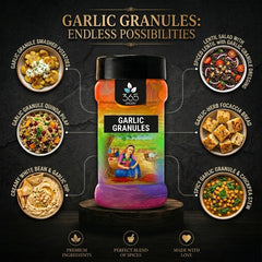 Garlic Granules | Dehydrated Seasoning for Soups & Stews | Vegan | Gluten-Free | Natural Ingredients | 365 Spicery