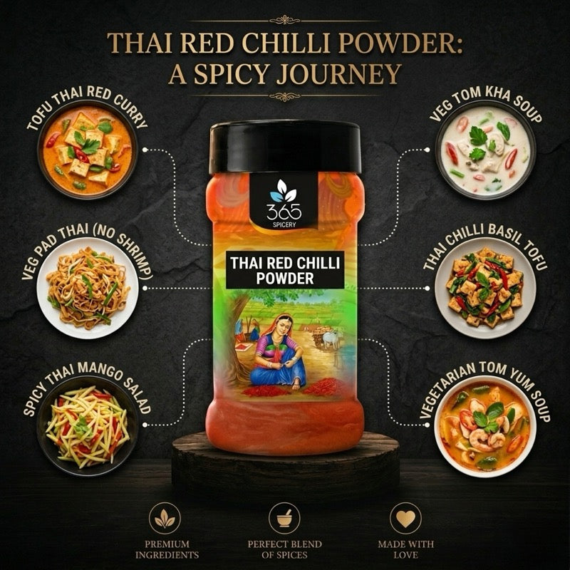 Thai Red Chilli Powder | Authentic Spice for Spicy Recipes | Premium Quality | 365 Spicery