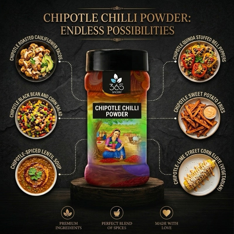 Chipotle Chilli Powder | Smoky & Bold for BBQ | Vegan | No Artificial Flavours | 365 Spicery