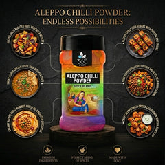 Aleppo Chilli Powder | Fruity & Mild Heat for Dry Rubs | Vegan | No MSG | 365 Spicery