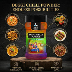 Deggi Chilli Powder | Vibrant Color for Authentic Curries | Natural Ingredients | 365 Spicery