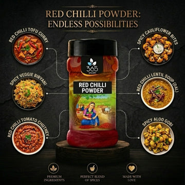 Red Chilli Powder | Essential Spice for Indian Curries | Premium Quality | No MSG | 365 Spicery