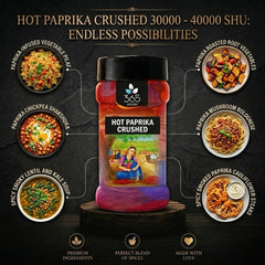 Hot Paprika Crushed 30000 - 40000 SHU | Fiery Texture for Dry Rubs | No MSG | 365 Spicery