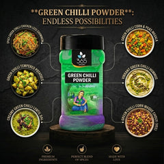 Green Chilli Powder | Fresh Zesty Spice for Gravies | Premium Quality | No MSG | 365 Spicery