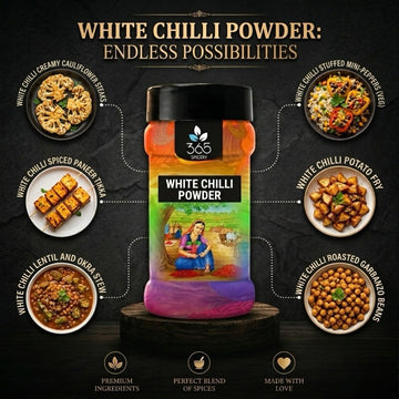 White Chilli Powder | Subtle Heat for Gourmet Recipes | Natural Ingredients | 365 Spicery