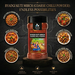 Byadgi Kuti Mirch | Coarse Texture for Vibrant Curries | Vegan | No Artificial Flavours | 365 Spicery