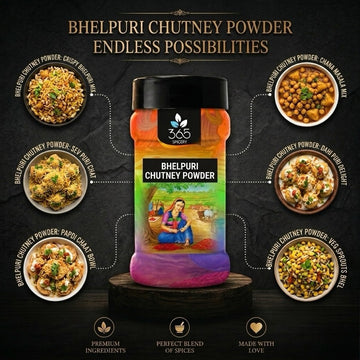 Bhelpuri Chutney Powder | Tangy & Spicy Chaat Seasoning | No Artificial Colours | 365 Spicery