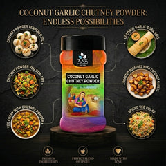 Coconut Garlic Chutney Powder | Aromatic & Spicy Condiment | Natural Ingredients | 365 Spicery