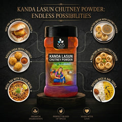 Kanda Lasun Chutney Powder | Authentic Maharashtrian Garlic Dip | Premium Quality | 365 Spicery