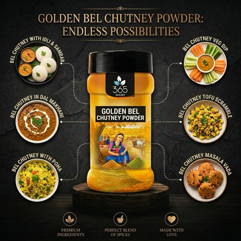Golden Bhel Chutney Powder | Classic Street Food Seasoning | Natural Ingredients | 365 Spicery